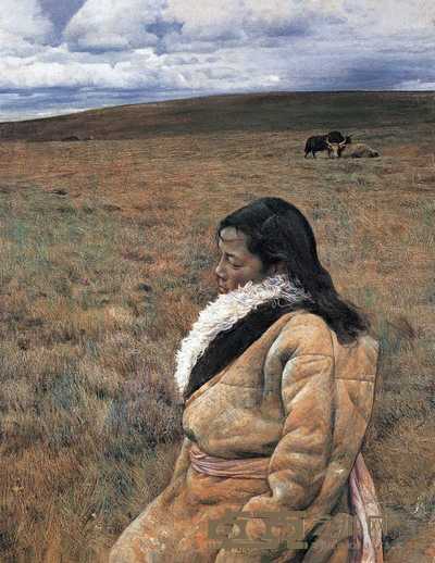张文源 1990年作 白云升起的地方 79×95cm